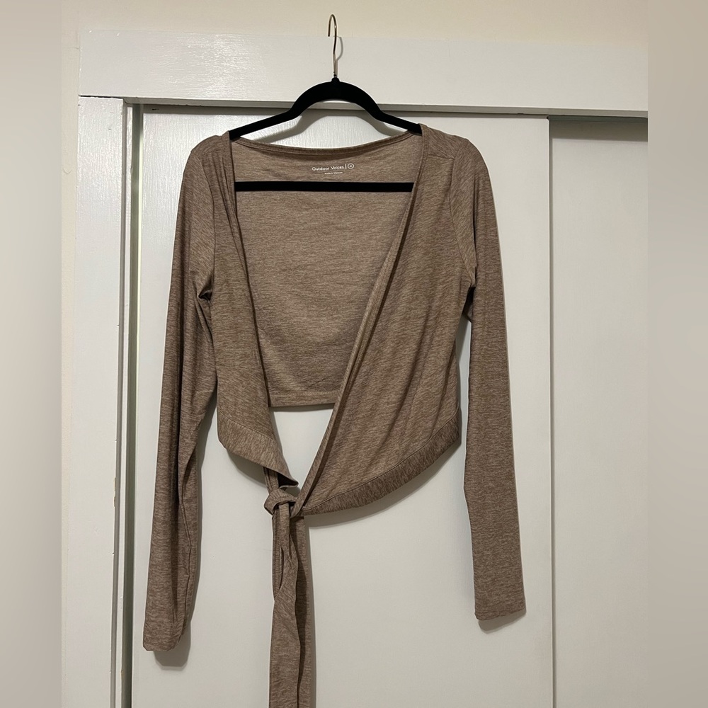 Outdoor Voices Wrap Top in Beige - Picture 2 of 3